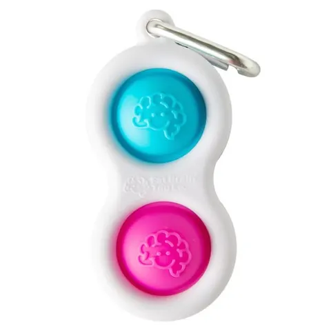 Breloczek Simpl Dimpl Bąbelki NIEBIESKO-RÓŻOWY Dimpl 3 lata+ Fat Brain Toy Co FA211-1