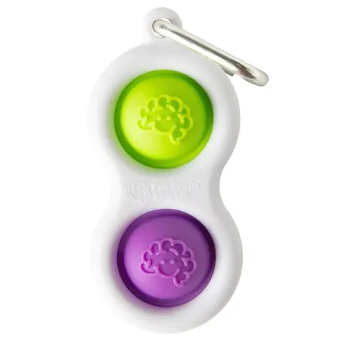 Breloczek Simpl Dimpl Bąbelki ZIELONO-FIOLETOWY Dimpl 3 lata+ Fat Brain Toy Co FA211-1