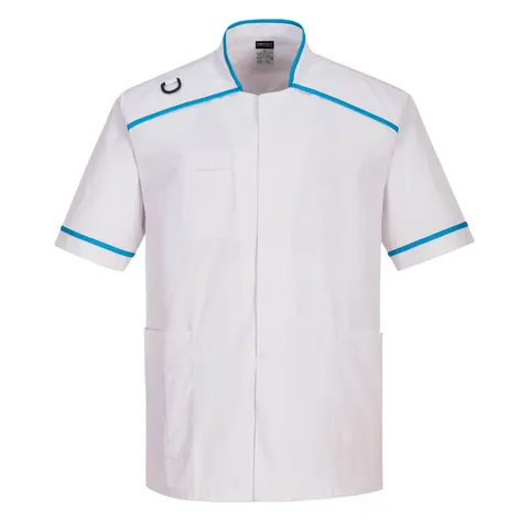 Tunika medyczna męska White/Aqua