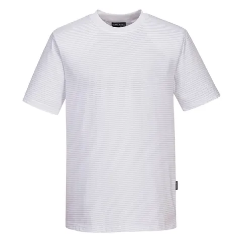 T-shirt antyelektrostatyczny ESD White