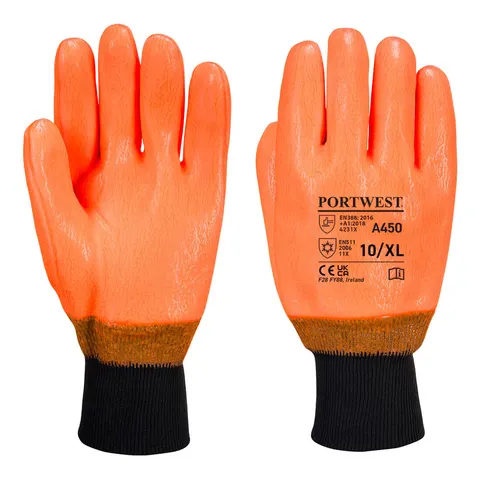 Odporne na warunki atmosferyczne rękawice Hi-Vis Orange