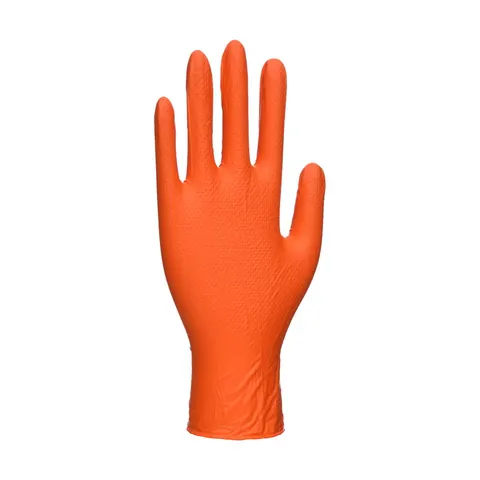 Pomarańczowe rękawice jednorazowe HD (Pk100) Orange