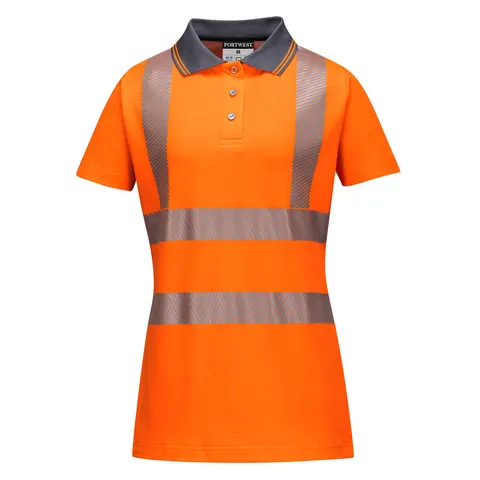 Damska koszulka ostrzegawcza polo Orange/Grey