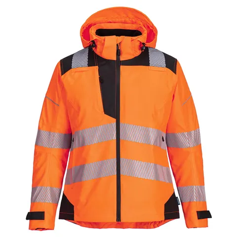 Damska kurtka przeciwdeszczowa PW3 Hi-Vis Orange/Black