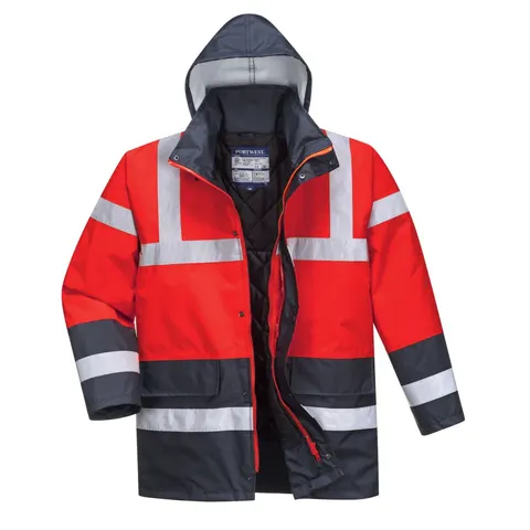 Dwukolorowa kurtka ostrzegawcza Traffic Red/Navy