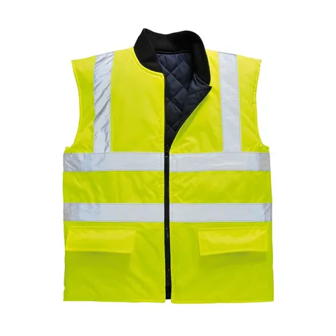 Ocieplacz bezrękawnik ostrzegawczy dwustronny Portwest S469 YER żółty 4XL