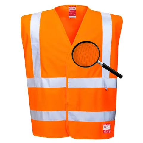 Kamizelka ostrzegawcza trudnopalna antystatyczna Orange