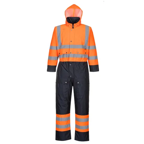 Kombinezon ostrzegawczy kontrastowy ocieplany Orange/Navy