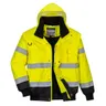 Kontrastowa kurtka ostrzegawcza Bomber 3 w 1 Yellow/Black