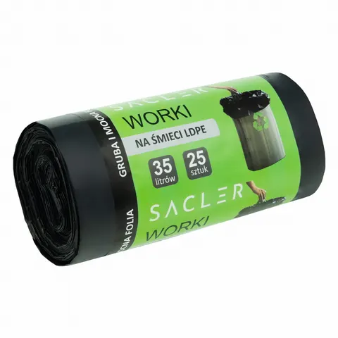 Sacler worki na śmieci LDPE 35l (25) czarne