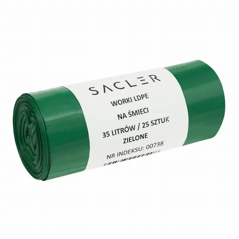 Sacler worki na śmieci LDPE 35l (25) zielone