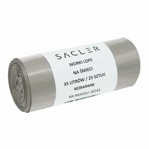 Sacler worki na śmieci LDPE 35l (25) bezbarwne