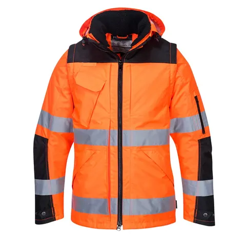 Kurtka Ostrzegawcza Pro 3 w 1 Orange/Black