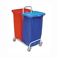 Stelaż DUST 302 na worki 2x120L z pokrywami (chrom)