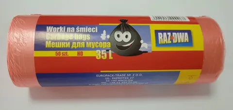 Worek HD 35 L opakowanie 50 szt. Czerwone
