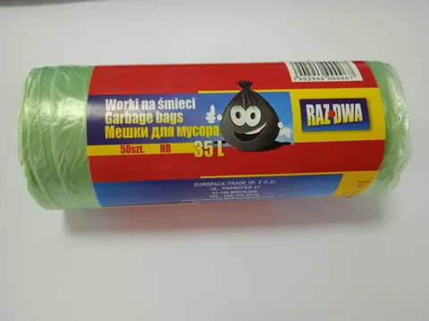 Worek HD 35 L opakowanie 50 szt. Zielone