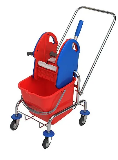 SPLAST wózek jednowiaderkowy 20L na stelażu chrom