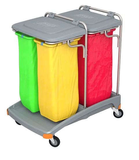 TSO-0022 SPLAST WÓZEK NA ODPADY Z POKRYWĄ 4X70L