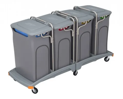 TSO-0016 SPLAST WÓZEK NA ODPADY Z POKRYWĄ I WORKAMI OSŁONOWYMI 4X120L