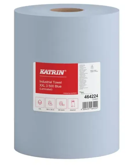 464224 Katrin czyściwo papierowe niebieskie XXL 500 listków 3-warstwowe