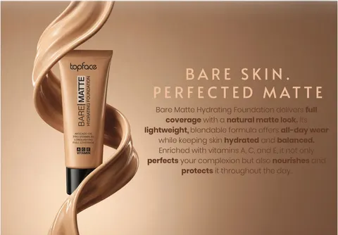 Topface Bare Matte Hydrating Foundation – Nawilżający podkład matujący