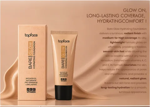 Topface Bare Glow Hydrating Foundation - Nawilżający podkład rozświetlający