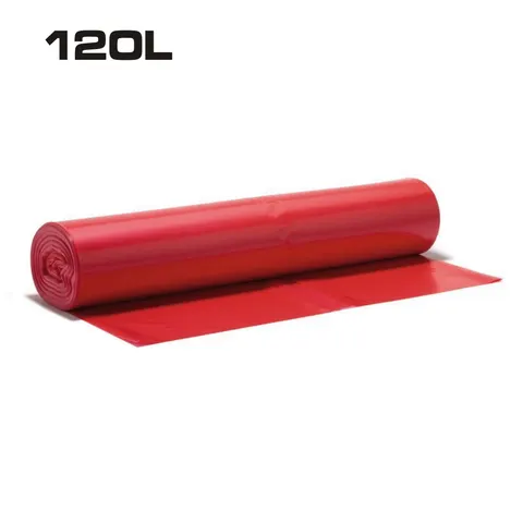 Worki na odpady 120L czerwone 25 sztuk