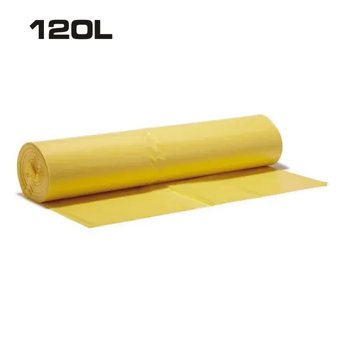 Worki na odpady 120L żółte 25 sztuk