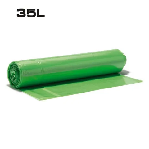 Worki na odpady 35L zielone 50 sztuk
