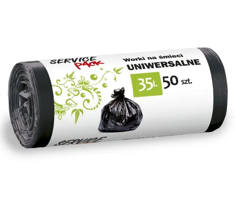 Worki HDPE 35L czarne 50 sztuk
