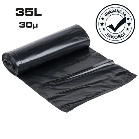 Worki 35L mocne czarne 25 sztuk