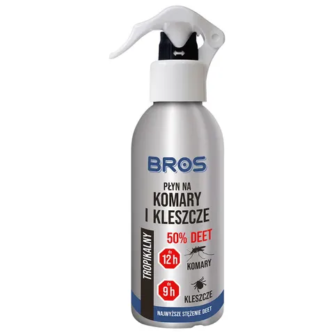 BROS PŁYN NA KOMARY I KLESZCZE 50% DEET 90ml