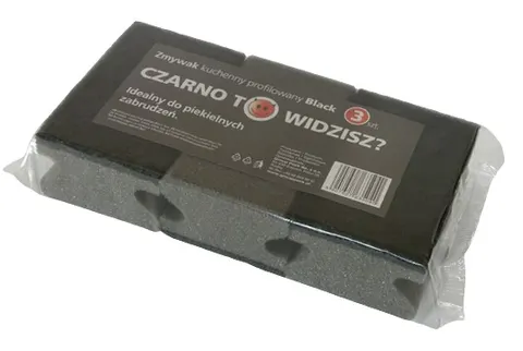 Zmywak kuchenny profilowany BLACK 3 sztuki