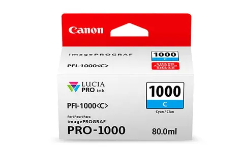 Tusz CANON PFI-1000 C – błękitny (80 ml)