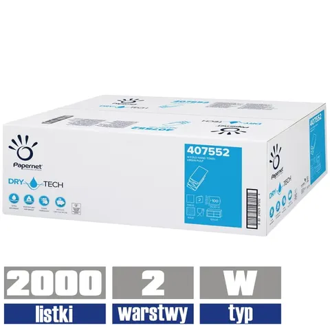 407552 PAPERNET ręcznik Z-FOLD 4-panelowy TAD 2-warstwy 2000 listków
