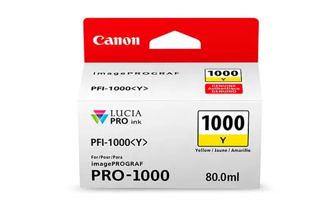Tusz CANON PFI-1000 Y – żółty (80 ml)