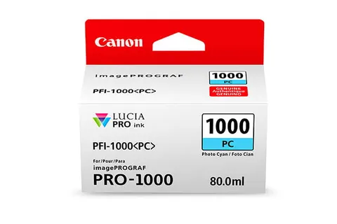 Tusz CANON PFI-1000 PC – jasny błękitny (80 ml)