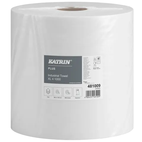 481009 KATRIN Plus Czyściwo 100% celuloza 4warstwowe 360m / 1 sztuka