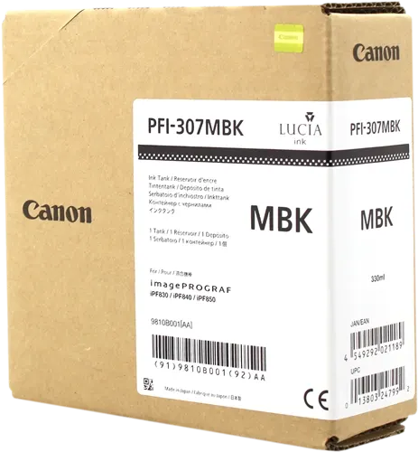 Tusz CANON PFI-307 MBK - czarny matowy (330 ml)