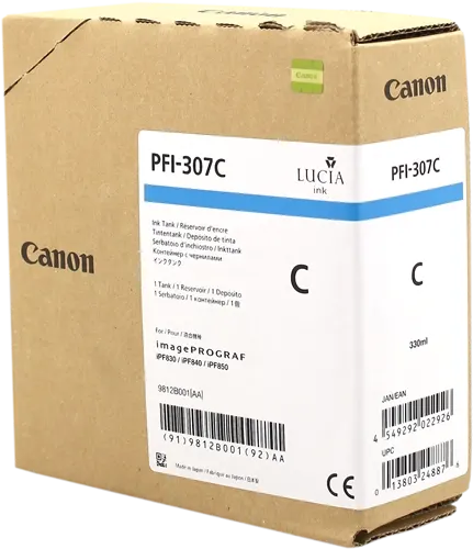 Tusz CANON PFI-307 C - błękitny (330 ml)