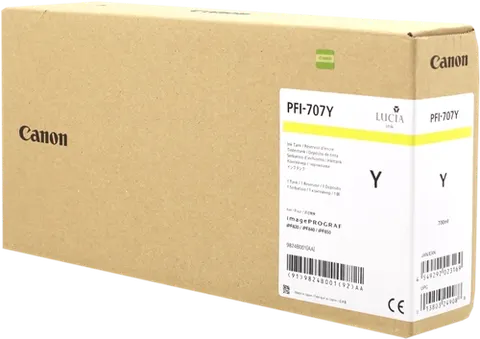 Tusz CANON PFI-707 Y - żółty (700 ml)