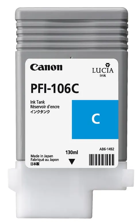 Tusz CANON PFI-106 C - błękitny (130 ml)