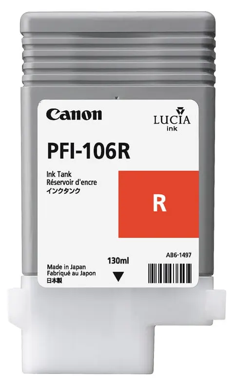 Tusz CANON PFI-106 R - czerwony (130 ml)
