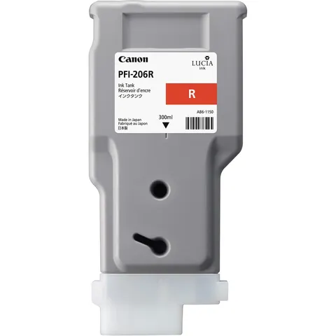 Tusz CANON PFI-206 R - czerwony (300 ml)