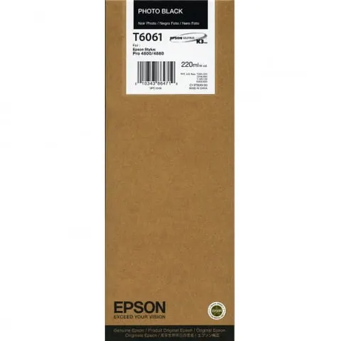 Tusz EPSON T6061 BK – czarny (220 ml)