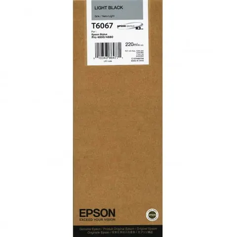 Tusz EPSON T6067 LK – jasny czarny (220 ml)