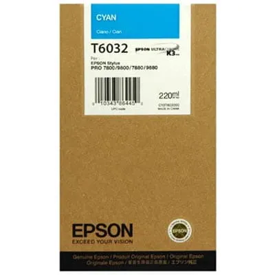 Tusz EPSON T6032 C – błękitny (220 ml)