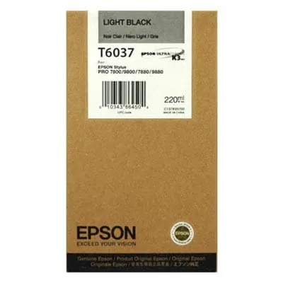 Tusz EPSON T6037 LK – jasny czarny (220 ml)