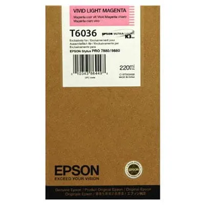 Tusz EPSON T603C LM – jasny purpurowy (220 ml)