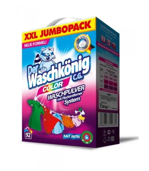 Proszek do prania Waschkönig Color 7,5 kg - 100 WL